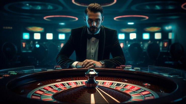 Antarmuka Dice Game di jaya jp menampilkan dadu dan kontrol taruhan